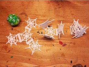 foldable spiderweb - 28mm decoration toy & game accessories dnd prop rpg tabletop 3d print model - Mito3D