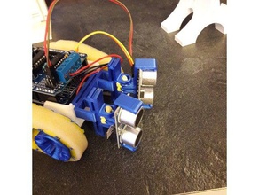 2 Ultrasonik sensör sahipleri smars Robotik tutucu modüler robot 3d print model - Mito3D