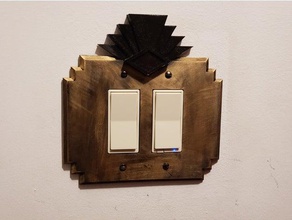 art deco decora placa do interruptor decoração luz o poder de a parede 3d print model - Mito3D
