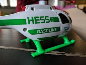 1995 hess helicopter battery cover & landing gear vehicles truck repair part 3d print model - Mito3D