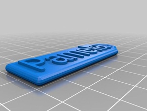 mi personalizados personalizado redondeado simple nombre fob llaveros 3d print model - Mito3D