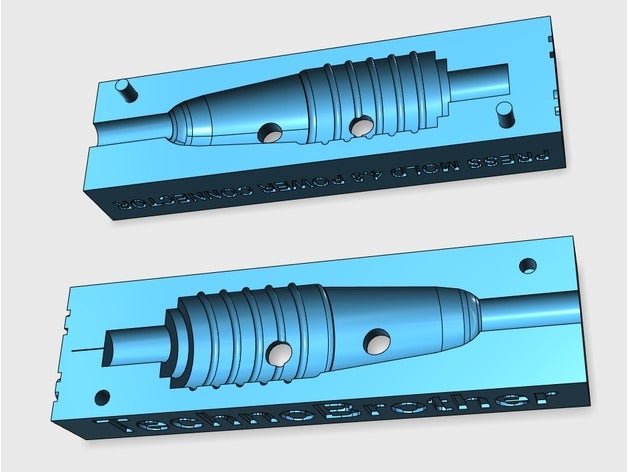 drücken Sie Schimmel notebook-power-Stecker 4,8 mm diy - Anschluss notebook macht Form 3D print model - Mito3D