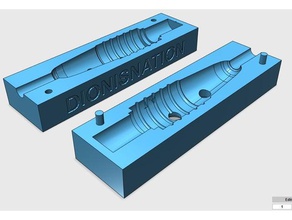 appuyez sur moule portable connecteur d'alimentation 7,4 mm le bricolage les moisissures carnet de notes 3d print model - Mito3D