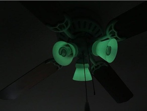 glow dark ceiling fan shade 3d print model - Mito3D