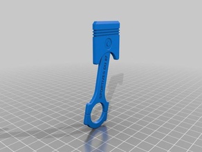keychain - piston 2d art 3d print model - Mito3D