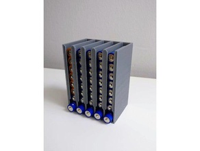 anpassbare Batterie-Spender - Organisation Batterie-Speicher Akku-Spender Batterie-Halter customizer openscad parametric 3d print model - Mito3D