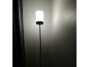 glass shade adapter ikea lamp decor floor lampshade 3d print model - Mito3D