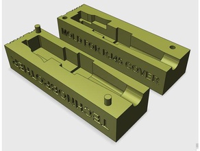 rj45 cover press mold hot glue diy cable ethernet form 3d print model - Mito3D
