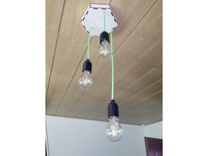 láser de corte madera contrachapada lámpara techo decoración la 3d print model - Mito3D