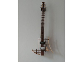lasercut e-guitar musica chitarra elettrica strumento musicale 3d print model - Mito3D