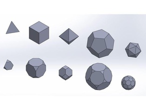 Polyeder Gebäude & Strukturen dodekaeder hexaeder ikosaeder Bibliothek oktaeder polyeder tetraeder 3d print model - Mito3D