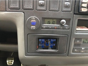 vw t4 blende aschenbecher automotive ashtray blank dashboard kontrollsystem reifendruck transporter bus 3d print model - Mito3D