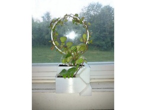 ivy anel exterior e jardim o creeper plantadeira coroa de flores 3d print model - Mito3D