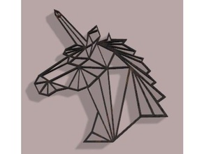low poly unicorn decor 3d print model - Mito3D