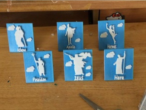 dieux grecs plaques les signes et logos 3d print model - Mito3D