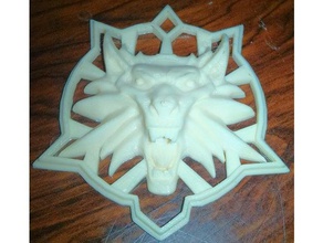 witcher lobo medaillon 02 chainhole esculturas 3d print model - Mito3D