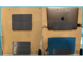 laptop wall mount organization 3d print model - Mito3D