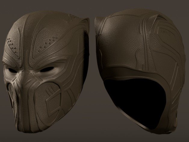 killmonger casque - black panther accessoires de jeu noir blackpanther blender le marvel 3D print model - Mito3D