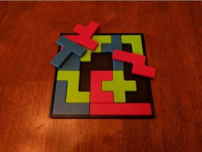 pentomino tetris puzzle puzzles Puzzle en 3d dudeney de 3d print model - Mito3D