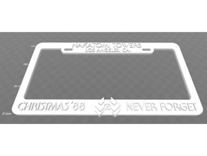 nakatomi towers christmas '88 never forget license plate frame signs & logos die hard 3d print model - Mito3D