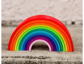 little rainbow stacker Spielzeug & Spiele 3d print model - Mito3D