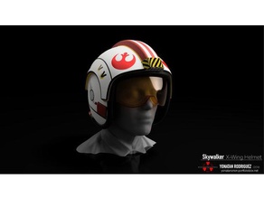 x-wing helmet props luke skywalker starwars x wing 3d print model - Mito3D
