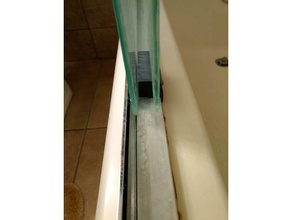glass shower door guide bathroom 3d print model - Mito3D