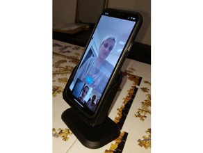 iphone x magnetic desk stand pivoting tilt mobile phone brakcet holder 3d print model - Mito3D