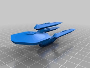 star trek tos empire dreadnaught Fahrzeuge starship 3d print model - Mito3D