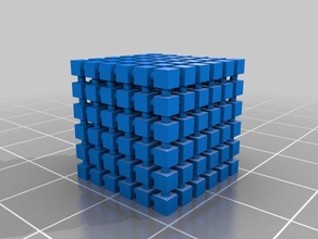 cube 6x6x6 math art 3d print model - Mito3D