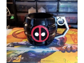 deadpool grenade mug models cup cups fanart mugs 3d print model - Mito3D