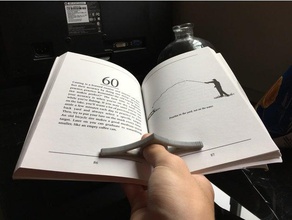 ultraligero con una sola mano lector de libros la oficina 3dprint el adaptador libro compacto fresco gadget luz pla leer segmentación datos pequeño viajes ultralgiht útil 3d print model - Mito3D