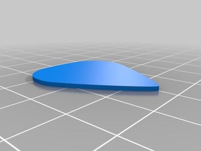 pointy guitar pick music 3d print model - Mito3D
