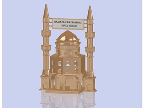 ifte minareli cami mosque buildings & structures minare m sliman 3d print model - Mito3D