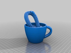 chocolate con churros food & drink 3d print model - Mito3D