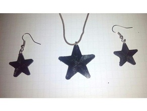 estrella colgante 20 hanging star accessories 3d print model - Mito3D
