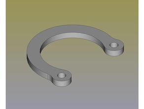 c clip anel paramétrico freecad c-clip c-ring fixador 3d print model - Mito3D