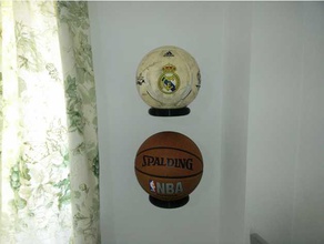 Wandleuchte balls - soporte pared para pelotas Organisation ball deporte pelota sport suport 3d print model - Mito3D