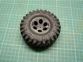 jl revolver 1 9 r c vehicles wheel 12mm hex beadlock rc car rock crawler 3d print model - Mito3D