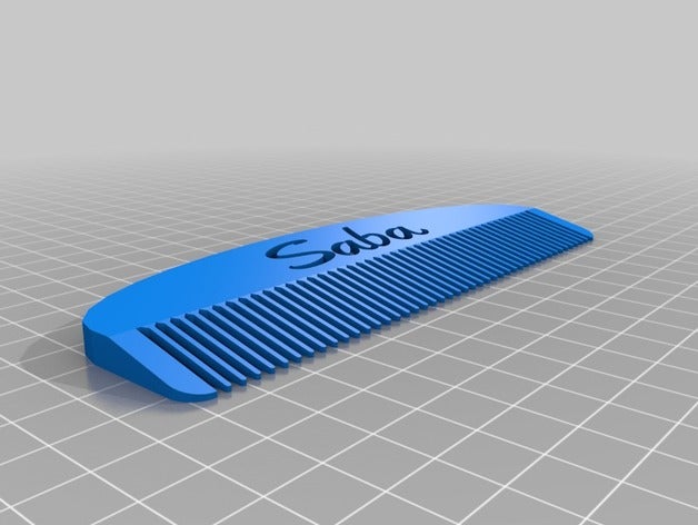 comb saba bathroom customized 3D print model - Mito3D