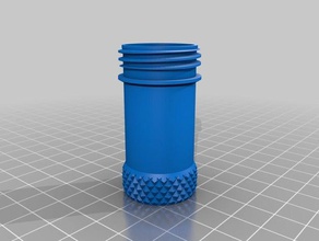 my customized pet container knurled grip containers 3d print model - Mito3D