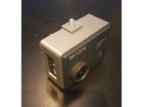 sj4000 yüksek düşük profilli durumda kamera monte edin 3d print model - Mito3D
