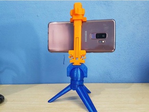 mini trípode de 3 mm y tornillo universal teléfono montaje La impresión en 3d telefónico 3d print model - Mito3D