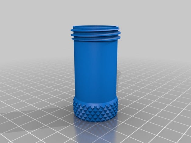 my customized pet container knurled grip containers 3D print model - Mito3D