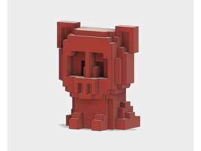 voxel de cerdo a los animales 3d print model - Mito3D