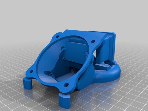 qued e3d fan mounting 3d printing one up two-up 3D print model - Mito3D