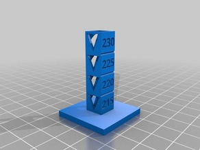 mi personalizados temp de calibración la torre - abs La impresión en 3d las pruebas personalizado 3d print model - Mito3D
