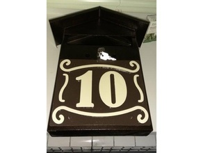 o número 10 da caixa de correio números exterior e jardim 3d print model - Mito3D
