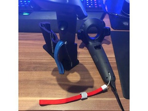dual htc vive wand charging stand wii wrist strap edition computer dock controller 3d print model - Mito3D