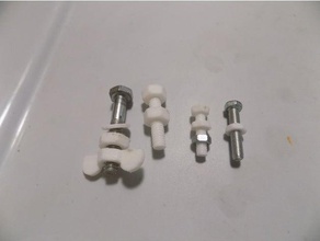 matching standard metric nuts bolts rods washer parts 3d print model - Mito3D